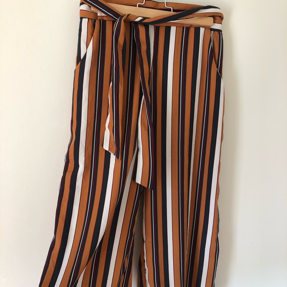 Striped flowy pants